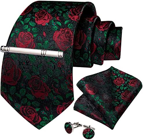 Мъжки Тъкани Вратовръзка DiBanGu с петна Пейсли и Тромаво джоб, Копринена Носна кърпа и Набор от копчета за ръкавели