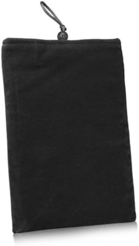 Калъф BoxWave, който е Съвместим с Laizeske DRT7 (Case by BoxWave) - Кадифена торбичка, Мек ръкав от велюровой плат с завязками за Laizeske DRT7 - Черно jet black
