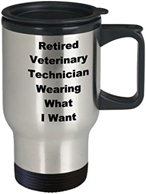 Ветеринарен техник, пенсионер, Веттехник, Чаша За Пътуване, Забавна Идея за Подарък За Кафе, Дрехи за Пенсиониране, да Носят Това, Което