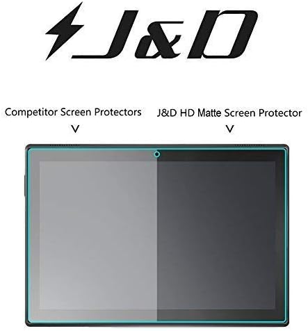 J & D Съвместима с Lenovo Tab 4 Защитно фолио за екран на 10-инчов таблет с Android (3 опаковки), не Пълно покритие Защитно фолио от матово