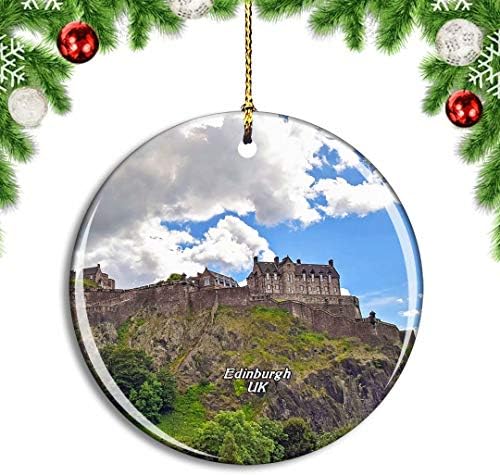 Weekino Великобритания Англия Единбургския Замък Коледно Украшение За Коледна Елха Украса Окачен Декор за Събиране на Подаръци За Пътуване