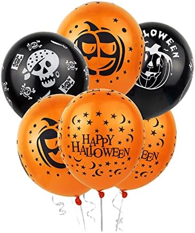 Балони GEMSUM, латекс топки, ужасно украса под формата на черепа, рожден ден, аксесоари за Хелоуин, 10 бр. (цвят: ахат)