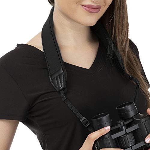 Лента за носене през рамо от неопрен BlueCabi за фотоапарати и бинокли - Удобна Регулируема за кацане, за мъже и жени от