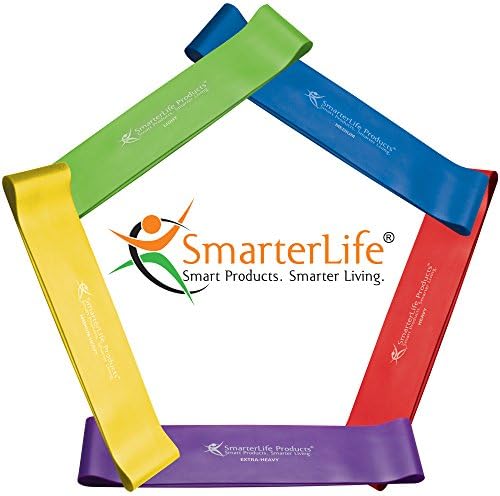 Дъвка SmarterLife за тренировки, гумени ленти за упражнения за жени и мъже, Отлични за физиотерапия, Дъвка за краката, 5 много широки
