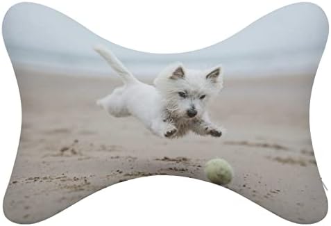 Куче на Плажа Автомобилната въздушна Възглавница За шията от 2 Възглавници под формата на Костите Авто облегалката за глава Възглавница