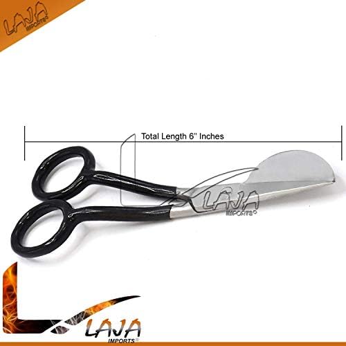 LAJA Внася Ножици за апликации с острото на ножа за Патешко клюн на дължина от 6 сантиметра под формата на лопатка