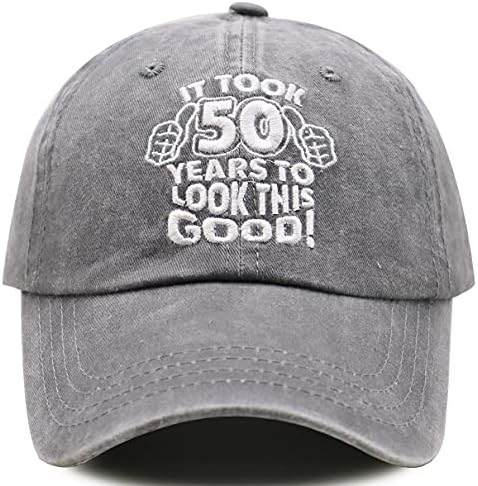 Скок Братя Индивидуални Подаръци за 50-ия Рожден ден на бейзболна шапка, тя е на 50 Години, да Изглежда Тази Хубава Шапка с Бродерия, за Жени, Мъже