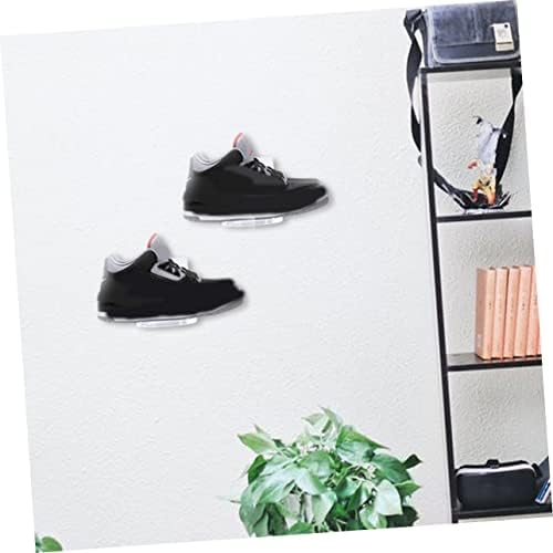 Uonlytech 6шт Скоба За обувки Прозрачен Рафтове За обувки Стелажни Стойки, Поставки За показване на Обувки, с монтиран на стената