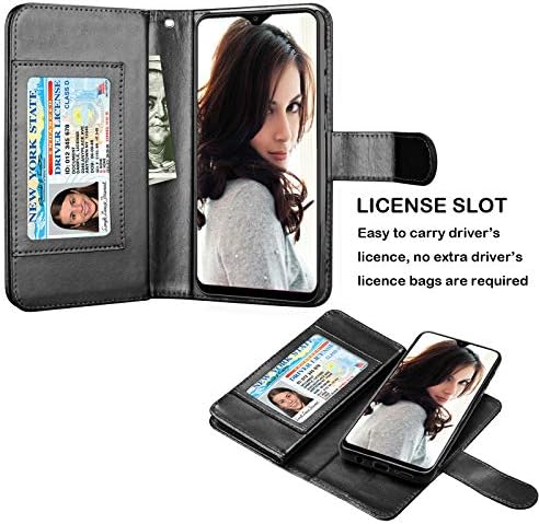 Чанта-портфейл Njjex за Samsung Galaxy A10E, за 5,8-инчов своята практика Galaxy A10e, [9 слотове за карти] От изкуствена