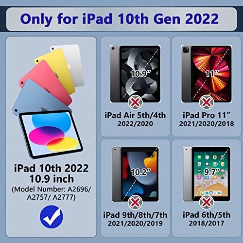 Детски калъф Grifobes за iPad на 10-то поколение, 10,9-инчов калъф за iPad на 10-то поколение 2022 година с поставка, Сверхпрочный