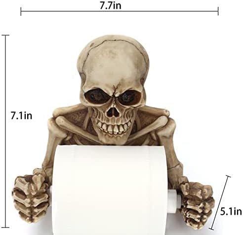 VONSYA Готически Черепа на Скелет на Държач за Тоалетна Хартия Или хартиени Кърпички за Баня, Бар или Домашен интериор Подарък