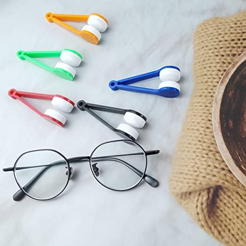 GXXMEI 40 БР. Мини Слънчеви Очила За Очила От Микрофибър, Четка За почистване на Очила, Инструмент за почистване, 5 Цвята