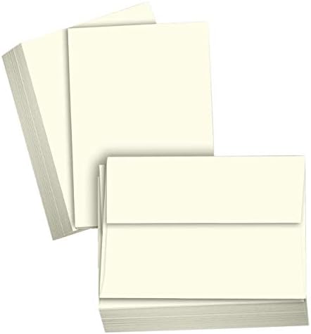 Картон кремав Hamilco - Бланки за бележки и пощенски картички с индекс - Поздравителни покани Стационарни - Плоски размер карти 5 1/2 X 8 1/2
