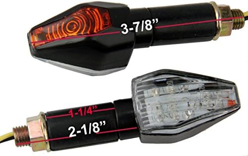 MotorToGo Черен LED Мотоциклет Мигачи Индикатори за Мигачи Сигналните Светлини, Съвместими за 2001 Buell Светкавица