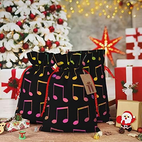 Завязки Коледни Подаръчни Пакети Музика-Подаръци за 8 Бележки Опаковъчни Торбички За Коледното подарък опаковки Чанти-Пликове