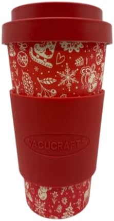 Чаша за кафе и чай Vacucraft Коледа Joy Red - Коледна Празнична колекция