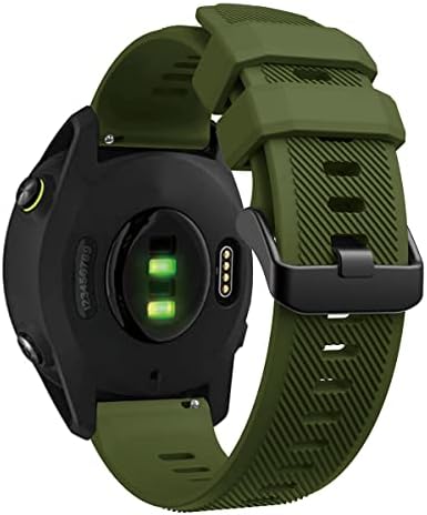 Силиконов ремък REYDA е Съвместим с Garmin Forerunner 745, 22 мм Мека еластична Дишаща Силикон каишка за часовник, Спортен