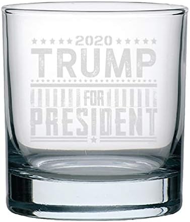 Чаша за уиски Veracco Тръмп For President (Прозрачен стъклен)