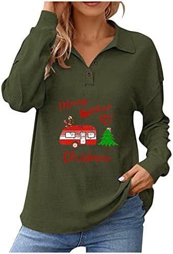 Пуловер, Пуловери за Жени, Свободни Тениски с Коледните Принтом, повдигащ, Дамски Коледна Hoody За Бременни