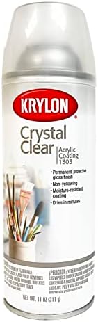 Krylon® е Кристално чист, 11 грама. Аерозолен спрей - Защита на повърхността от перманентен блясък (Pkg/4)
