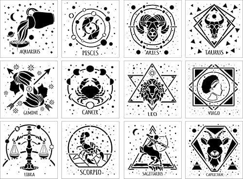 Набор от шаблони за Зодиакалните знаци от StudioR12 - Изберете размер - Произведено в САЩ - Направи си САМ Звезден Знак за Спални и аксесоари