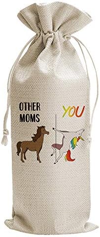 Забавни Чанти за вино Other Moms Me Horse, Подаръци за Деня на Майката в Деня на Раждането за майката, Чанта за Вино на съвсем малък от