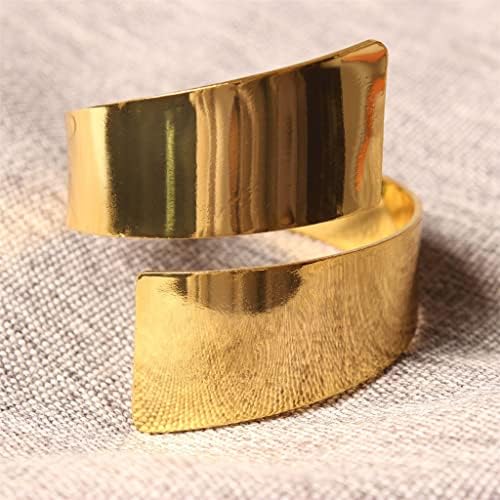 N/A 12шт Позлатени Сребърни катарами за салфетки, пръстени за салфетки с нож Фигура 6 Гланц пръстени за салфетки (Цвят: златен размер: One Size)