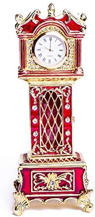 Keren Копал Червени Часовник Биг Бен, Ковчег за Украшения, Ретро Скривалище За Съхранение на Бижута, Ръчно Рисувани Лондонската