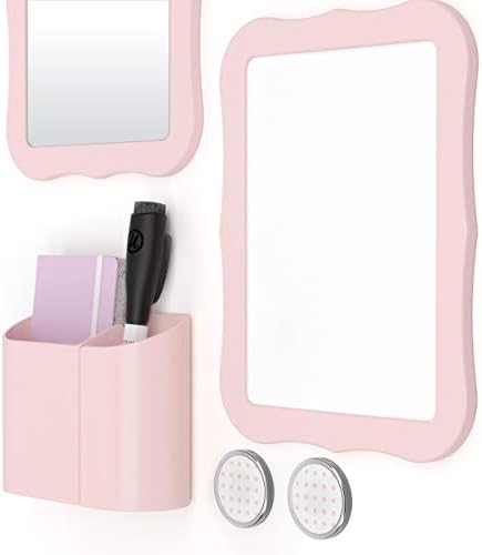 Комплект аксесоари за шкафче U Brands, Back to School Essentials, Руж, 6 позиции, включва в себе си бялата дъска, огледало и аксесоари