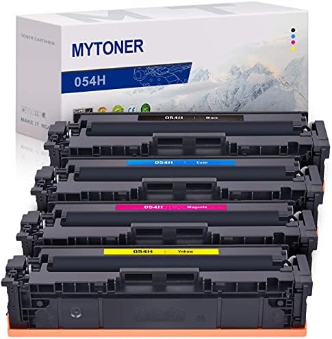 Подмяна на съвместим тонер касета MYTONER за Canon 054 054H CRG-054H с най-висока доходност за принтер клас цветни изображения MF644Cdw MF642Cdw MF640C LBP622Cdw LBP620 (2 черни, 1 син, 1 магентный, 1 ж