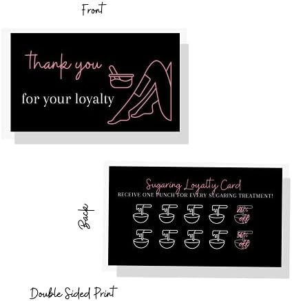 Boutique Marketing LLC карта за Отстъпка за лоялност за епилация Шугарингом | 50 Опаковки | Размер на визитка 2x3,5 инча |