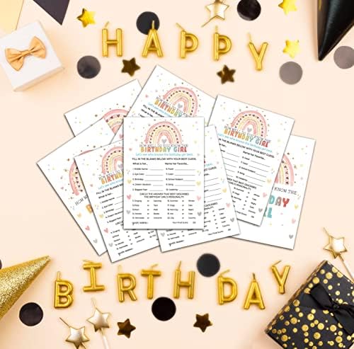 Колко добре познавате именинницу Дъга - Игри картички за рожден ден - за пакет от 30 игрални картички за рожден ден - (srGAME