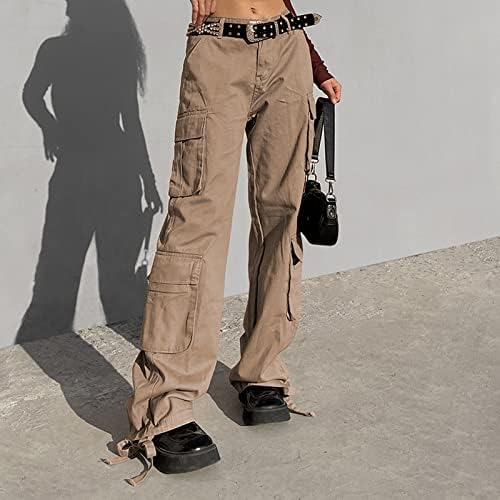 COKUERA / Обикновена Панталони Миди с висока Засаждане за Жени, Модни Панталони за тренировки, Тънки Широки Панталони, Свободни