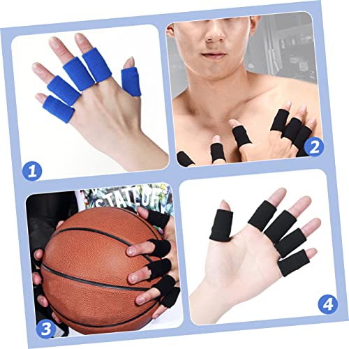 INOOMP 20pcs Спортни Щитове За Защита на Пръстите на Палеца Аксесоари За Упражняване на Баскетболен Ръкав За Пръстите на Еластичната
