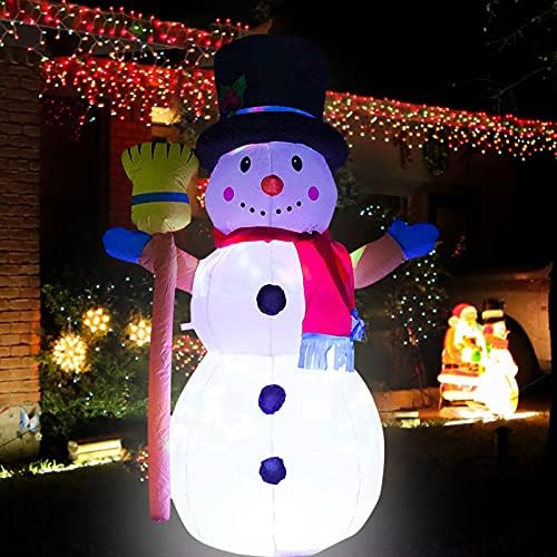 DBYLXMN Празнична Чанта Сувенири за възрастни 1,2 М Надуваем Снежен човек Коледна Украса, Снежен човек, Дядо Играчки за парти Светят в Тъмното Вечер Декорации Комплект