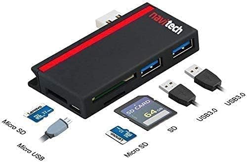 Navitech 2 в 1 Лаптоп /Таблет USB 3.0/2.0 на Адаптер-hub /Вход Micro USB устройство за четене на карти SD/Micro SD слот, Съвместим