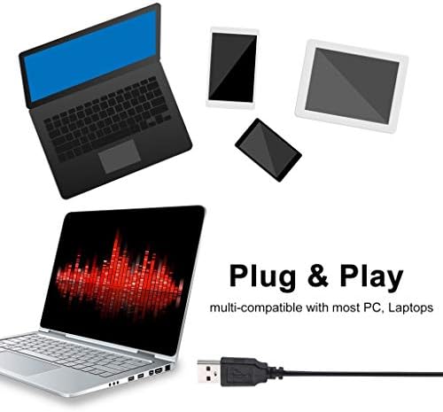 UXZDX 360 ° с Регулируема USB Настолен Микрофон Plug & Play Ненасочено PC Преносим Компютър с Микрофон за Конферентна връзка Запис