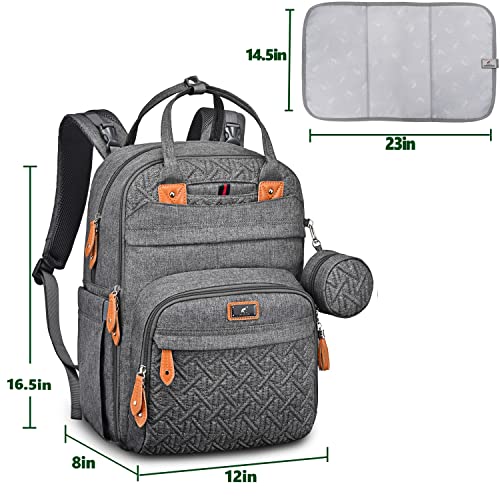 Раница-чанта за памперси, Чанта за Памперси LeLeBlum Голям Капацитет за Лаптоп подложка за промяна на тампон, калъф за зърната
