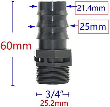 Фитинговый конектор 1/2 3/4 с резба 1 инч до 16 mm 20 mm 25 mm 32 mm Съединител за маркуч 1/2 3/4 1 Съединител за маркуч за вода от пластмасови