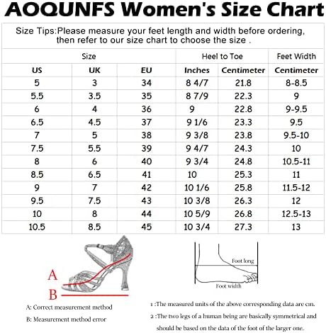 Женски обувки за латино Танци AOQUNFS, Професионални Обувки За практикуване на Система за Салса с Препратка Джапанки, Модел L518