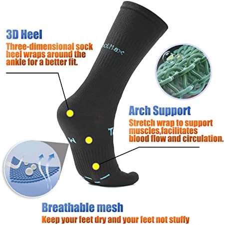 Мъжки чорапи TikMox с пръсти Coolmax, Дебели Чорапи с Пет пръста Отдолу, Чорапи за джогинг (3 чифта)