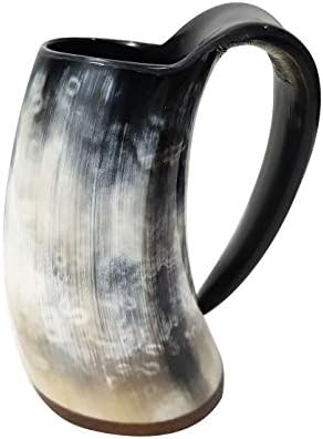 Роговая Чаша Viking, Неподправена 200 МЛ Висококачествена Чаша за уиски Viking с Суперупрочненным дъно от масивно дърво, Съдове