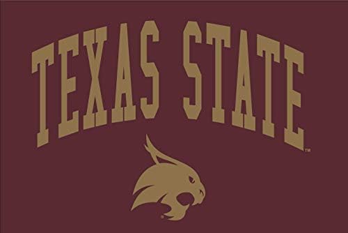 Hoody J2 Sport TXST Texas State University Bobcats NCAA Унисекс с кръгло деколте Jumbo Arch Crewneck