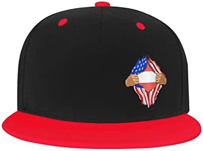 Детска бейзболна шапка със знамената на САЩ и Австрия BOLUFE, има добра дишаща функция, естествен комфорт и пропускливост на въздуха
