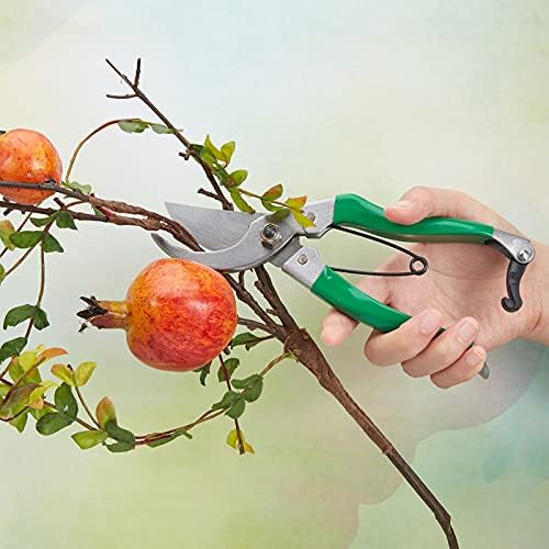 Градински Ръчни Ножици AMIJOUX Green, Професионални Ножици за Подстригване Градински Билки, Цветя, Тежки Ножици, Градинарски Ножици за растенията