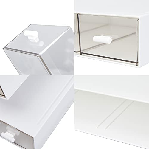 Настолен Органайзер LETURE с 4 чекмеджета, шкаф за съхранение на масата от Прозрачна пластмаса, Настолна организация за канцеларски