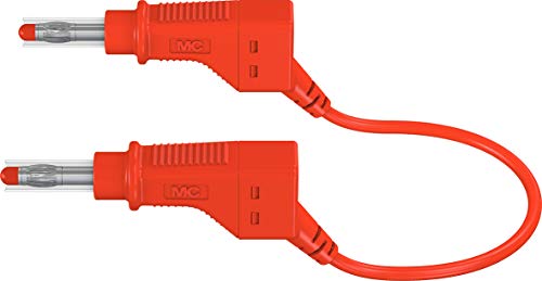 Многоконтактные електрически конектори 66.9407-05022 Staubli, Свързващ проводник 50 см, 4 мм, Червен (опаковка от 5 броя)