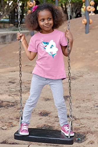 Ризата на 4-ти Рожден Ден За Момичета, Детски Акула, Четвърта Четворка, Облекло за 4-Годишно Дете Shark ду