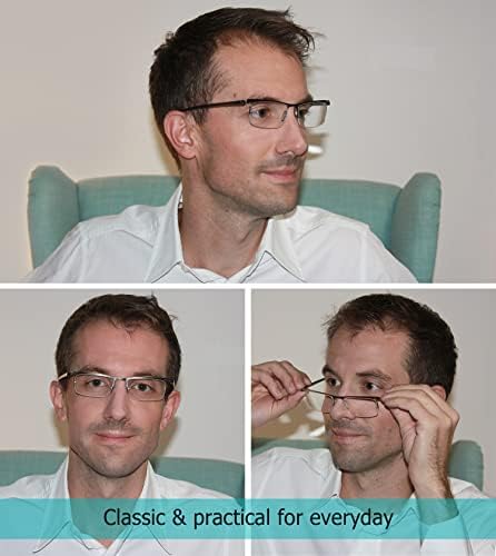 LUR 7 опаковки очила за четене без рамки + 3 опаковки очила за четене в полукръгла рамка (общо 10 двойки ридеров + 4,00)