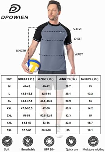 Мъжки ризи За по плуване UPF 50 + Защита От Акне С Къс Ръкав Защита От Слънцето Бързосъхнеща Водна Риза Спортни Тренировки Бягане Бански костюми